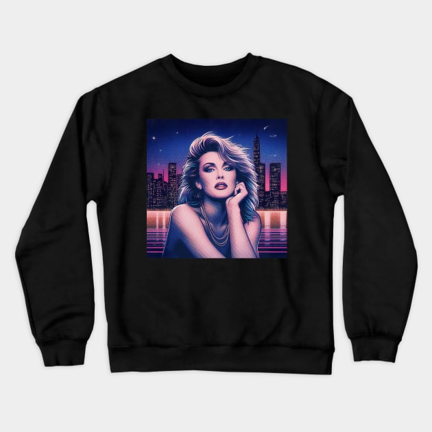 Vaporwave 80s City Pop Woman Crewneck Sweatshirt by SNAustralia